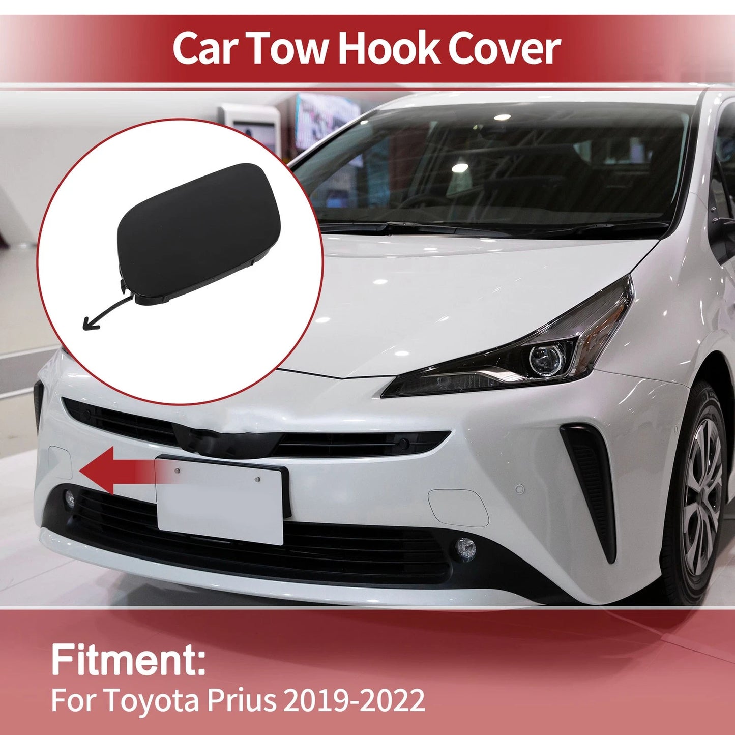Right Front Tow Hook Cover Cap for Toyota Prius (2019–2022)