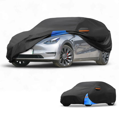 Waterproof All Weather Car Cover for Tesla Model Y (2020-2024) Black Blue 210D