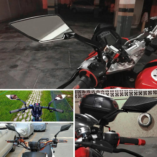 10mm Motorcycle Rearview Mirrors for ATV Quad Dirt Bike Moped Scooter AU