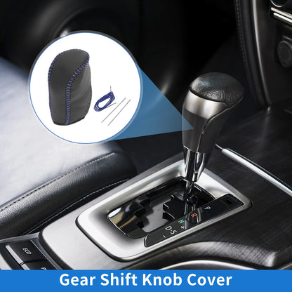 Car Gear Shift Knob Cover for Hyundai Tucson (2010-2013) - Black & Blue