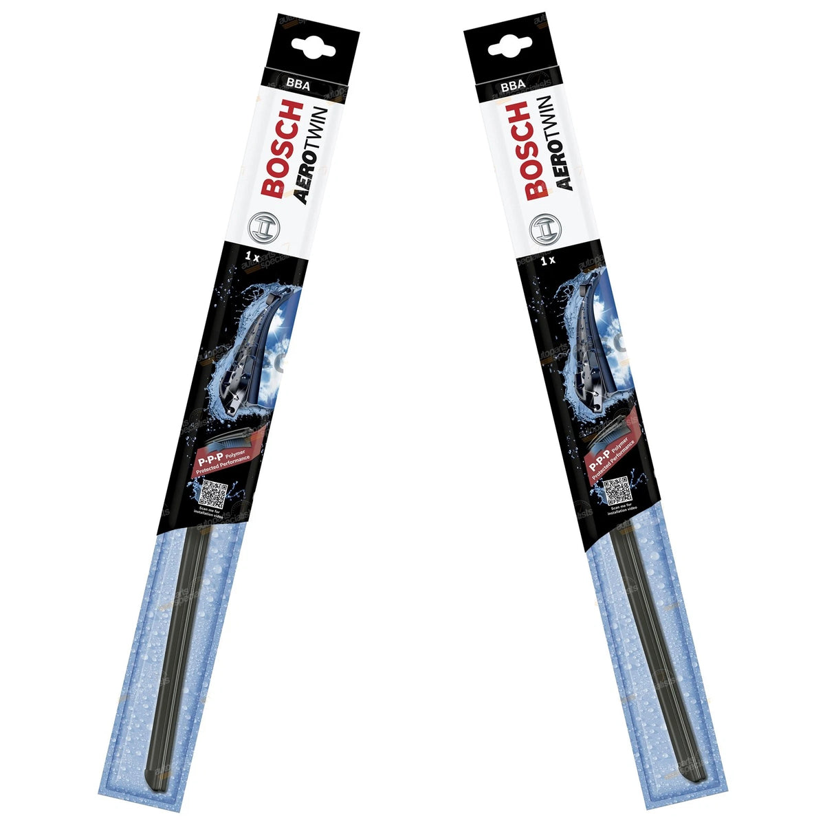 Front Pair Aerotwin Wiper Blades Set for Ford Fiesta (2004-2008)