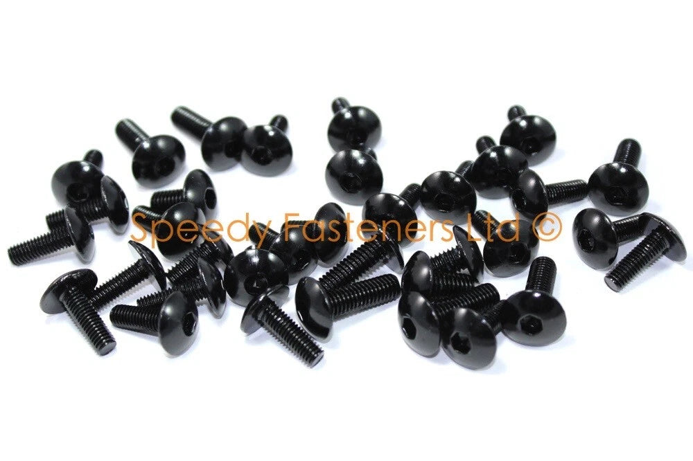 Tornillo Perno Aluminio Negro Carenado Parabrisas for Honda CBR600RR (2009–2012)