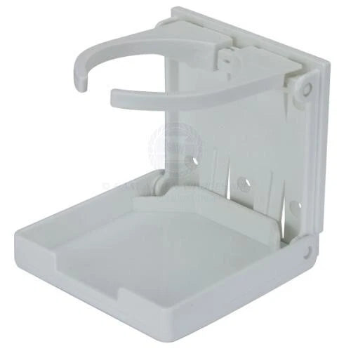 Folding Drink Holder for Caravan/Boat/RV/Camper Trailer - White