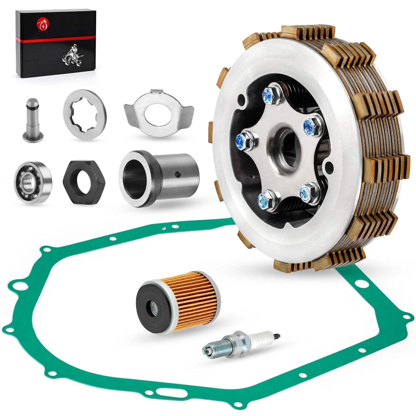 Heavy Duty Clutch Assembly & LOCK WASHER for Yamaha MOTO-4 YFM350 (1985–1990)