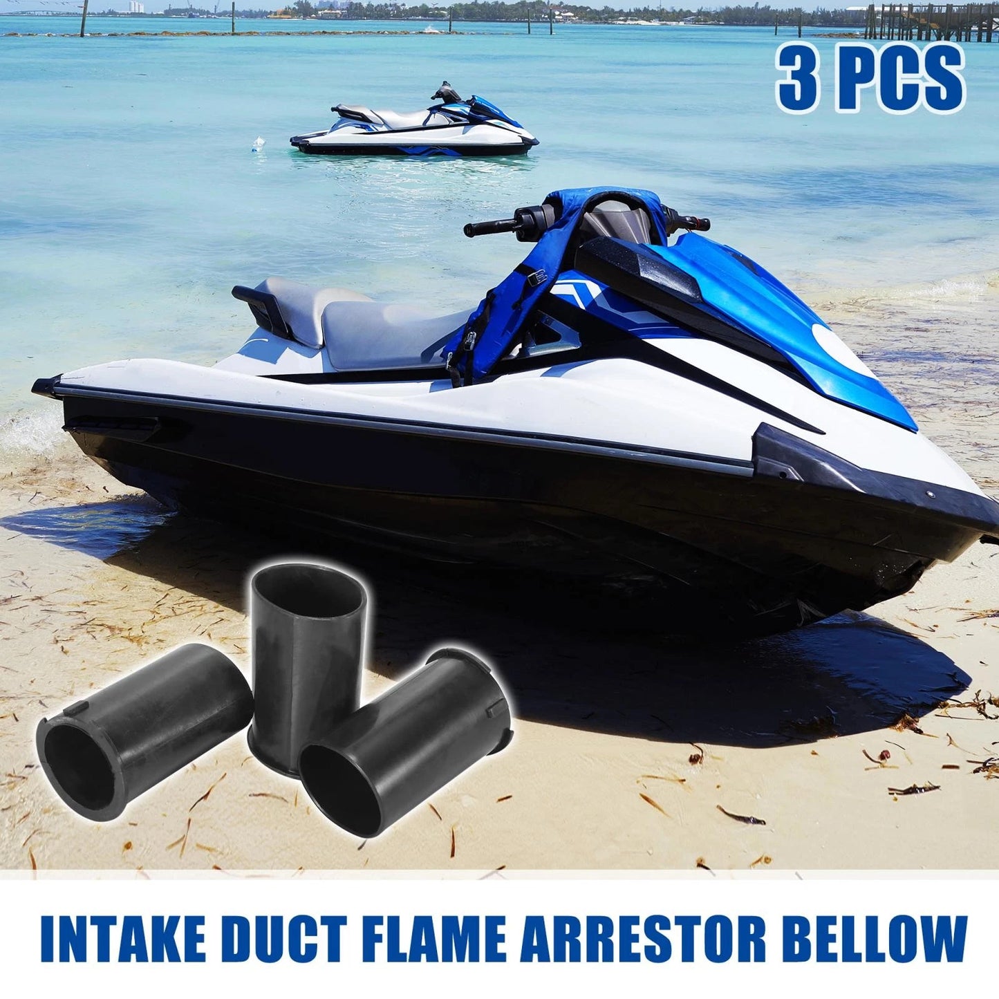3 x Intake Duct Flame Arrestor Bellow Pipe for Kawasaki