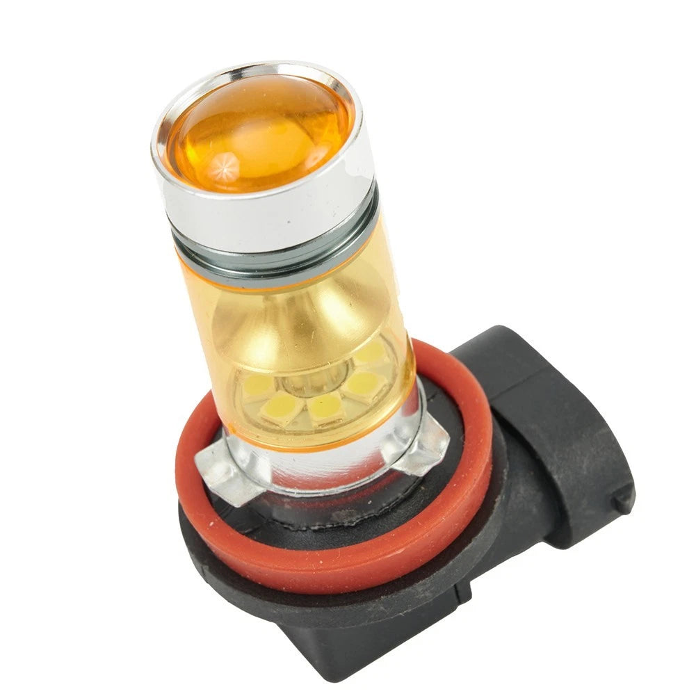 2x Driving Bright 2323 Light Tail Lamp Fog DC Pair H11 LED H8 100W Bulbs