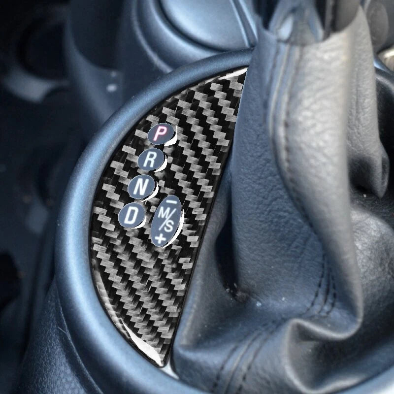 REAL Carbon Fiber Console Gear Shift Panel Cover Trim for Mini Cooper 2002-2004