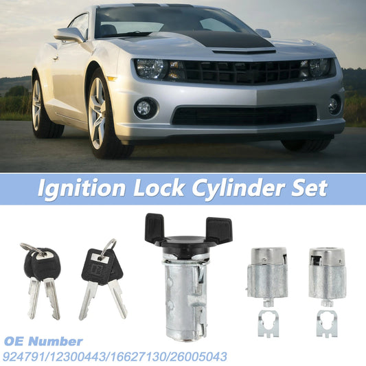2 x Ignition Lock Cylinder and Door Lock for Chevrolet Camaro