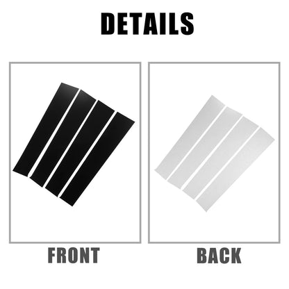 4 x Door Cover Panel Trim Pillar Posts Stickers for Dodge Ram Black