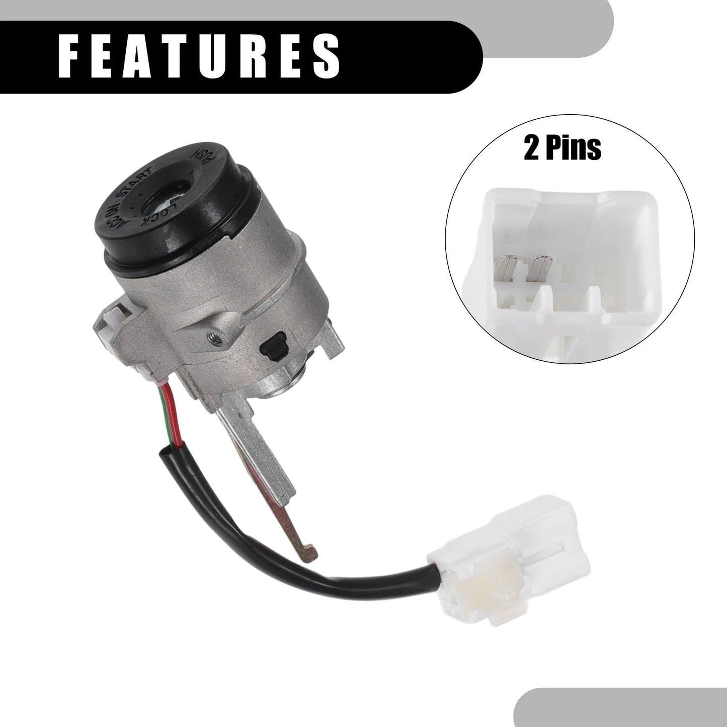 Ignition Switch Door Lock Cylinder w/ Keys for Kia Rio (2001-2011)