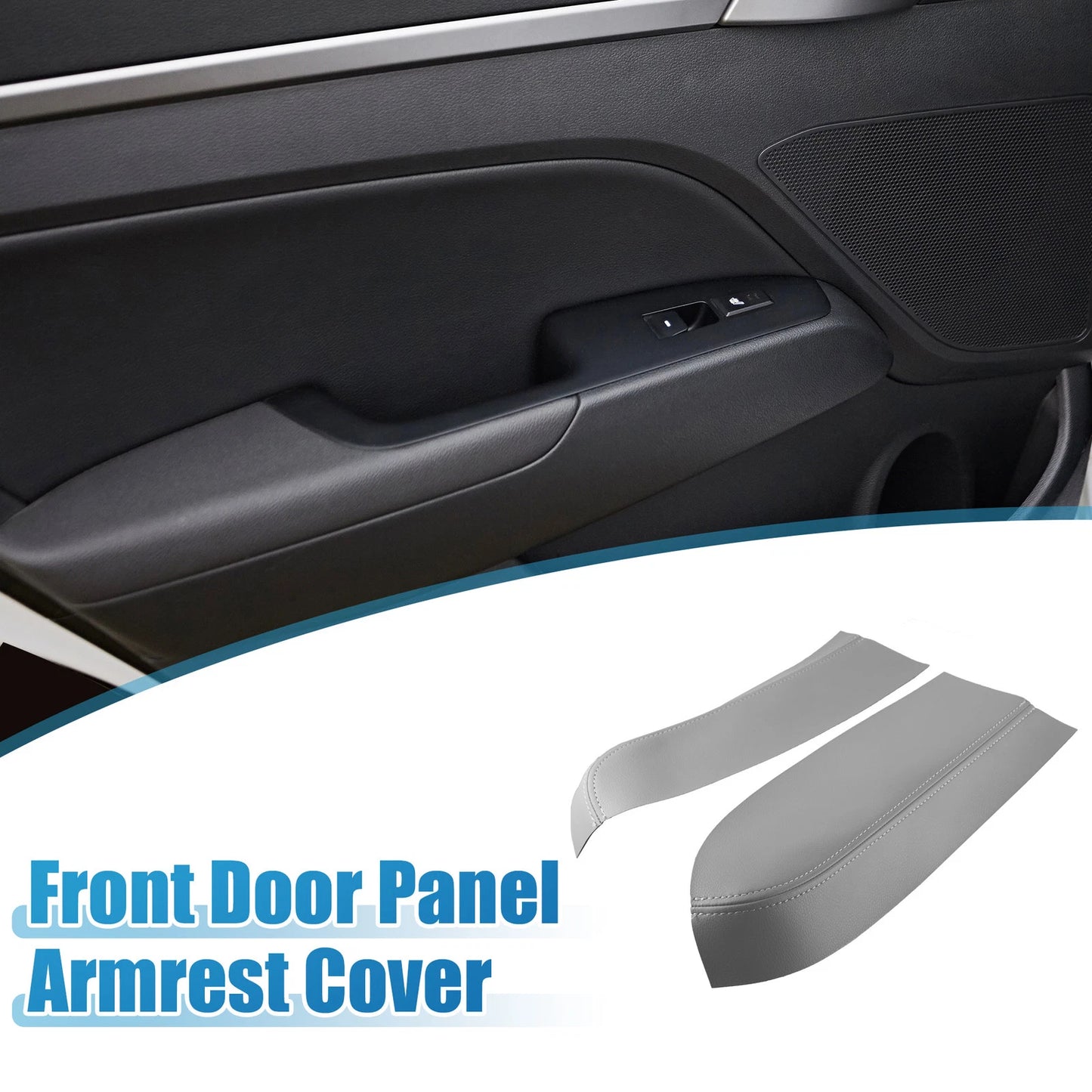 Front Door Panel Armrest Covers for Toyota Prius (2004-2009) Gray 1 Pair