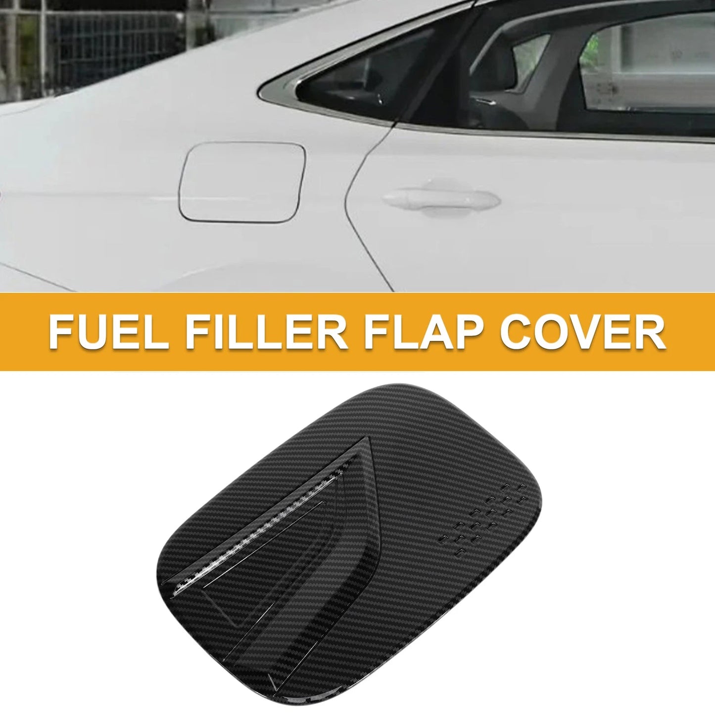 Fuel Tank Door Cap for Kia Sorento (2021-2024) Carbon Fiber Black