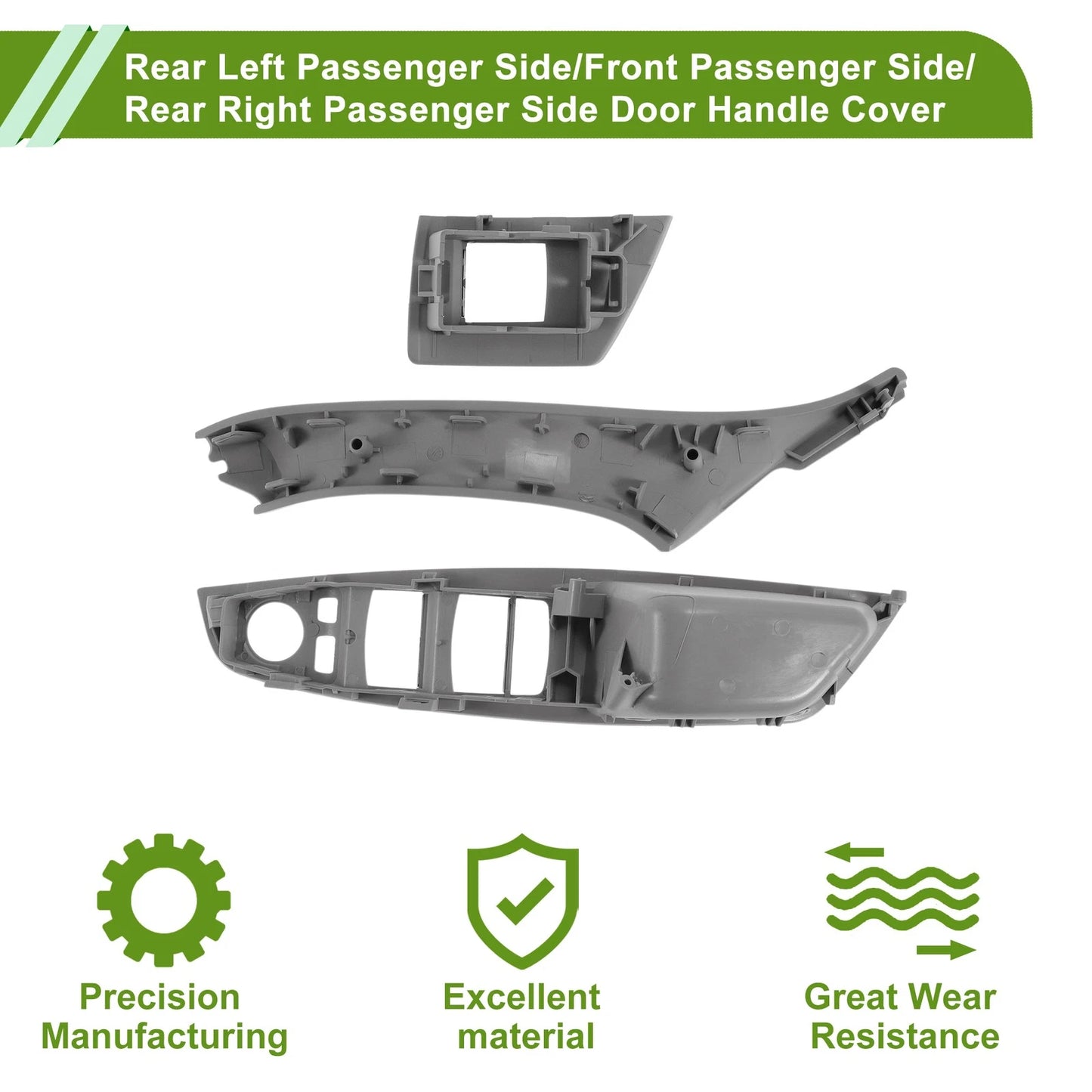 Door Panel Handle Pull Trim Cover for BMW 5 Series (2011-2016) Gray