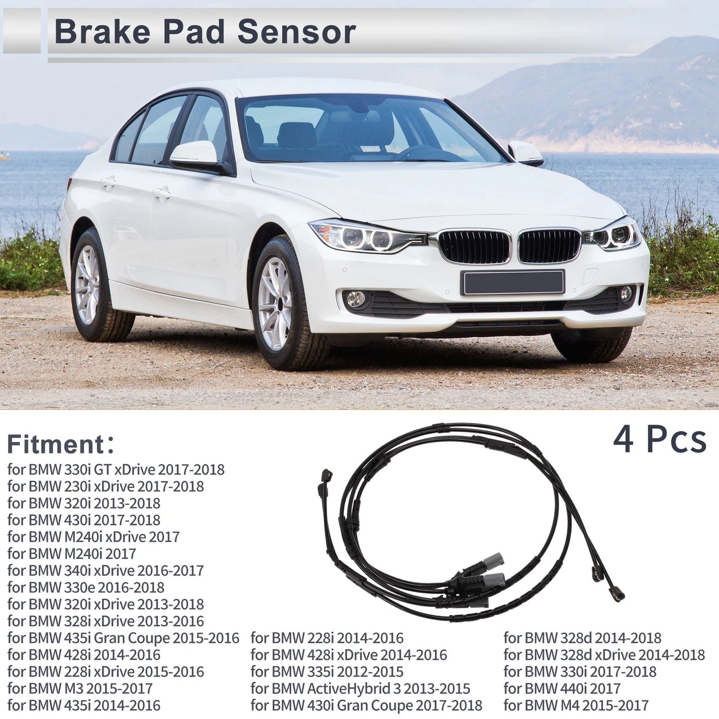 Brake Pad Wear Sensor for BMW 330i GT xDrive (2013-2020)
