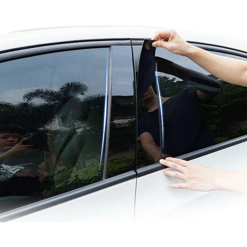 6Pcs Glossy Black Window Pillar Posts Trim Cover for Honda Civic (2022–2024)
