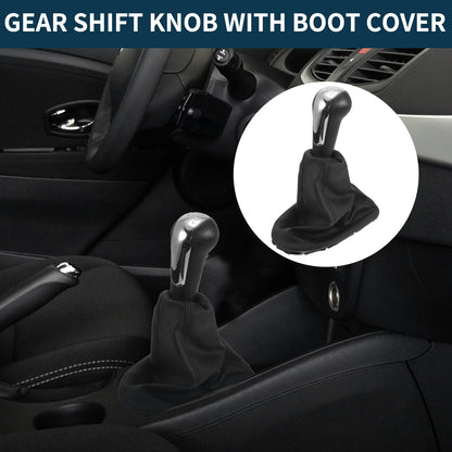 5 Speed Gear Shift Knob with Leather Cover for Chevrolet Spark (2011 - 2016)