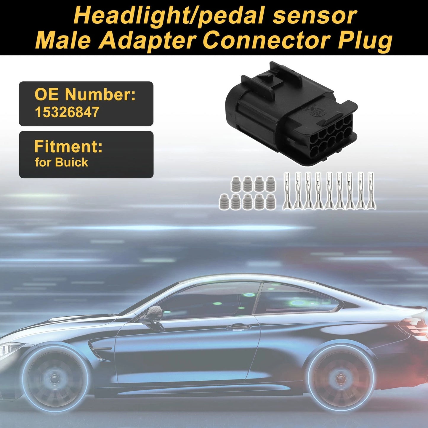 Set 10 Pins Connector Plug Male Adapter for Buick