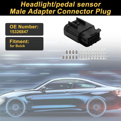 Set 10 Pins Connector Plug Male Adapter for Buick
