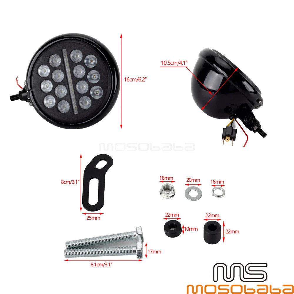 Front Fairing Windshield LED Hi/Low Headlight for Softail Low Rider S (20-23)