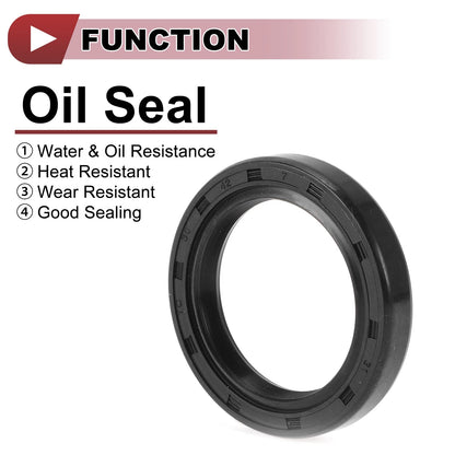 Rotary Shaft Seal Oil Seal 30x42x7mm Nitrile 70 Durometer Rubber Black 5 Pcs