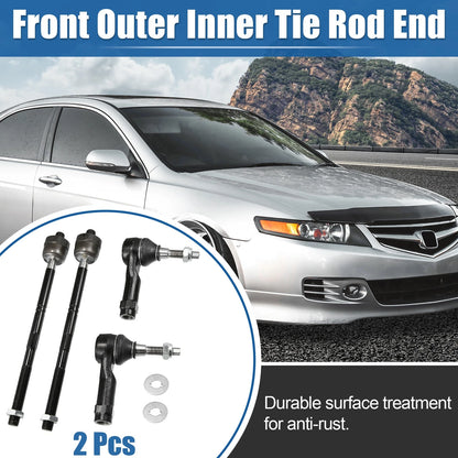 4 Pcs Tie Rod End Links for Ford Lincoln