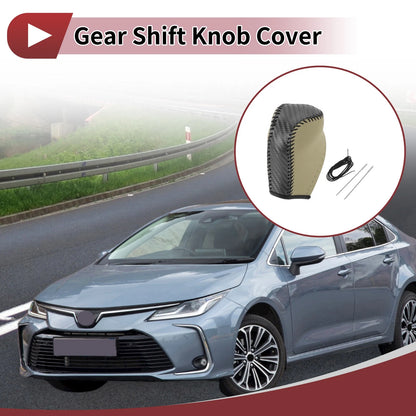 Gear Shift Knob Cover Beige Faux Leather 1 Pc for Toyota Corolla (2014–2018)