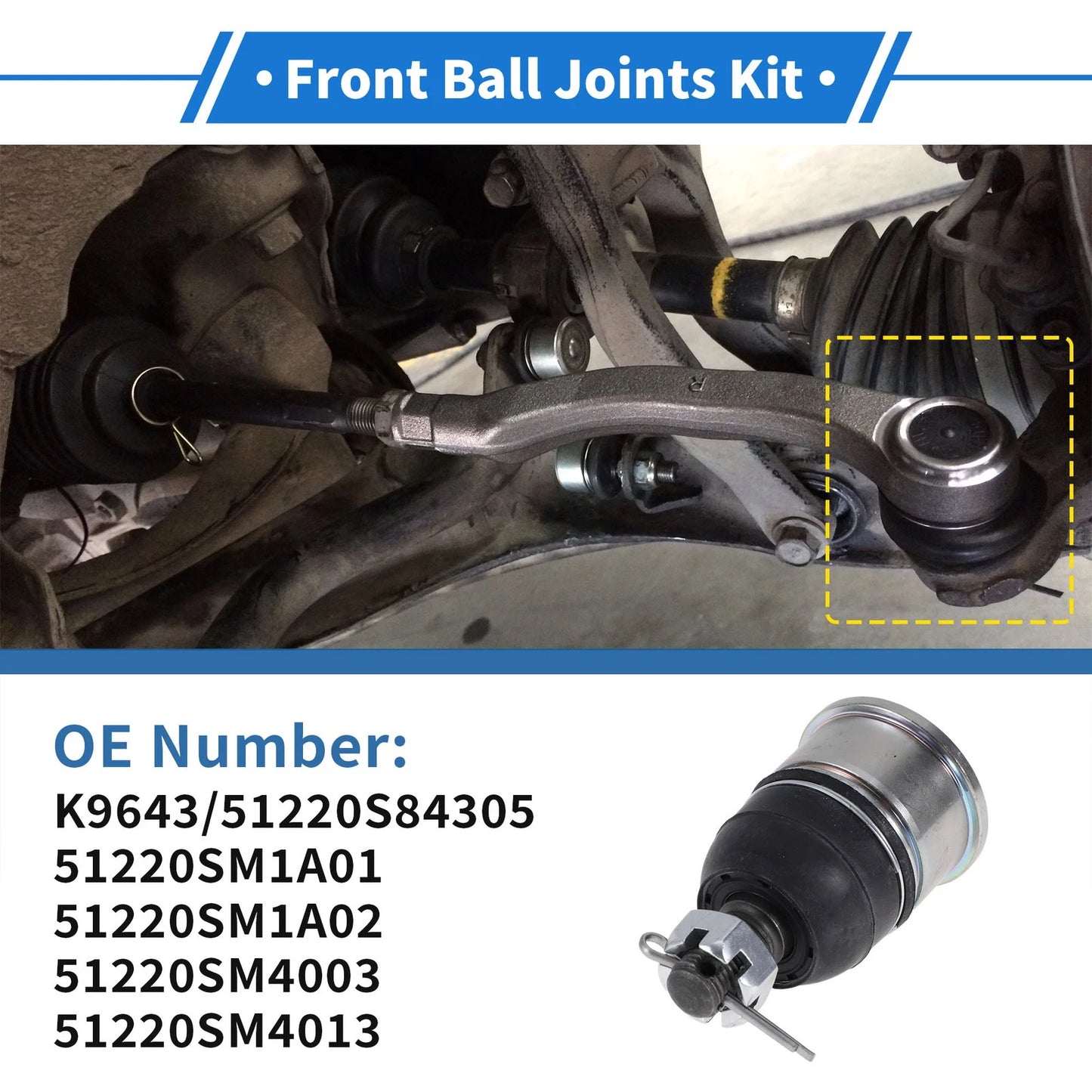 2 x Front Lower Ball Joints for Honda Accord (1990-2002)