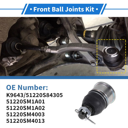 2 x Front Lower Ball Joints for Honda Accord (1990-2002)