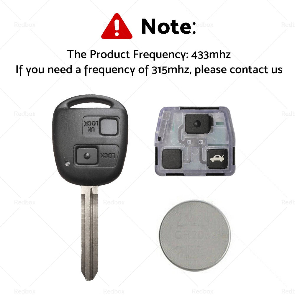 Remote Car Key 4D-67 Chip for Toyota Prado, RAV4, Kluger, Tarago (2003-2009)