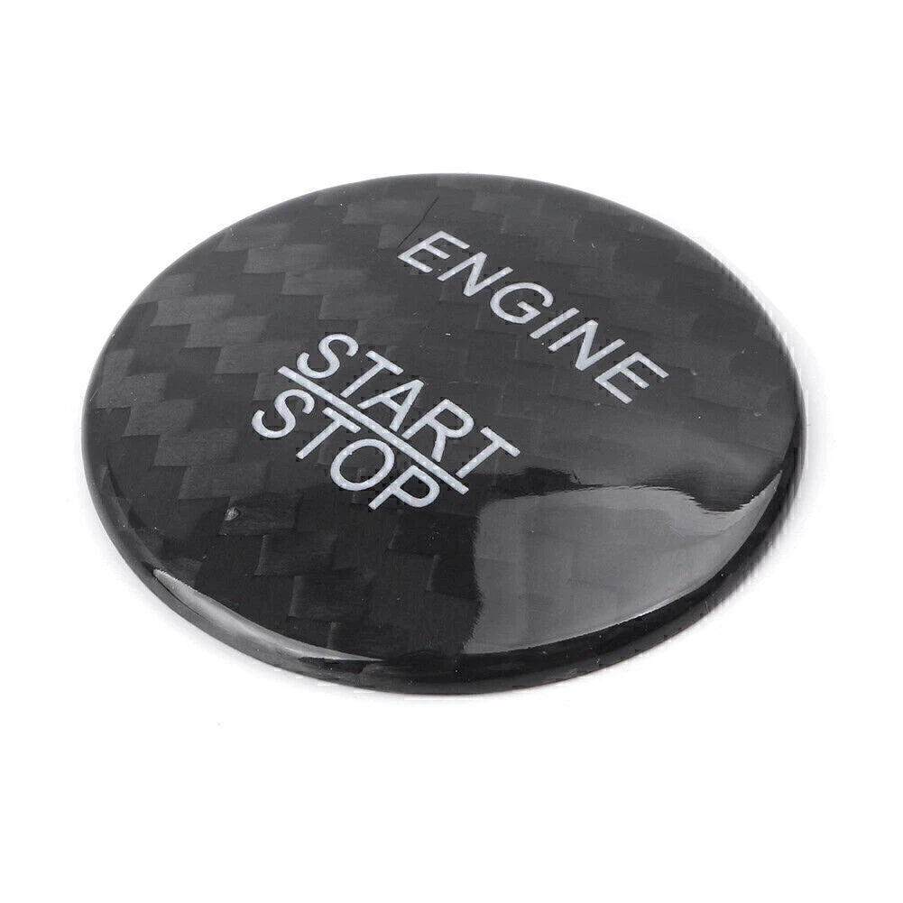 Carbon Fiber Engine Start Stop Button Sticker Cover for Mercedes Benz E Class
