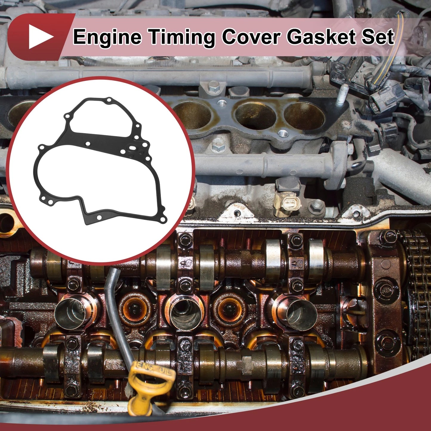 Engine Timing Cover Gasket Set for Infiniti 2.5L 3.5L 3.7L