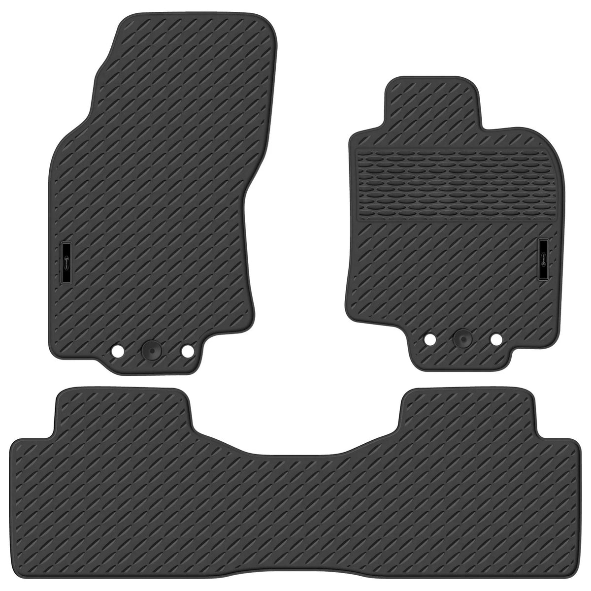 Full Set Custom Fit Moulded Rubber Floor Mats for Isuzu D-Max (2012 - 2020)