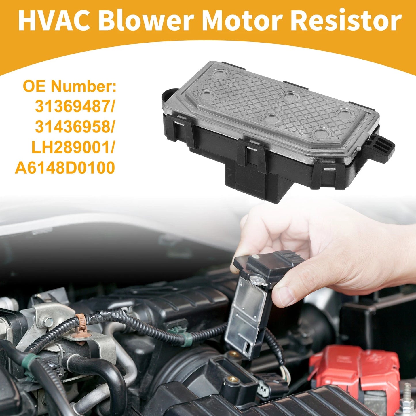 Blower Motor Resistor for Volvo V40 (2012-2021) 1 x Plastic Metal