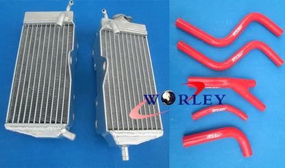 Aluminum Radiator & Blue Hoses for Honda CR125R CR125 1987-1988