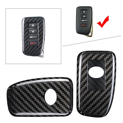 Carbon Silver Black Remote Smart Key Fob Shell Cover for Lexus 2014-2017
