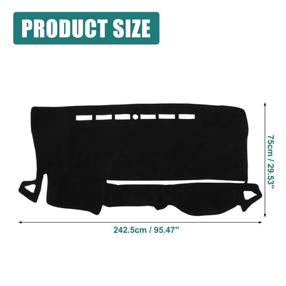 Black Polyester Dashboard Cover Mat Protector for Toyota VOXY (2015-2023)