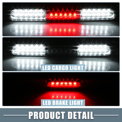 High Mount Stop Light for Ford (Chrome Tone Housing, Clear Lens)