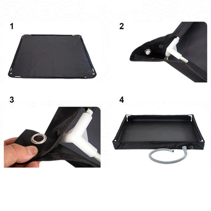 Shower Base Lightweight PVC with Drain for Garden and Outdoor