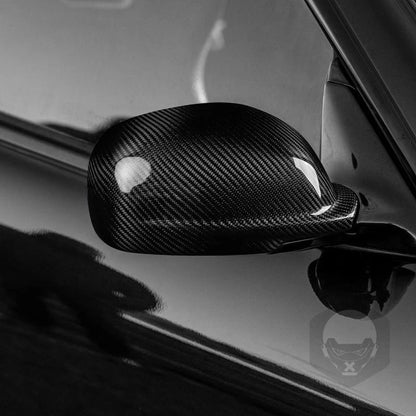 Carbon Fiber Add-on Side Mirror Cover For Nissan Skyline R34 GTR GTT GT 1998-04