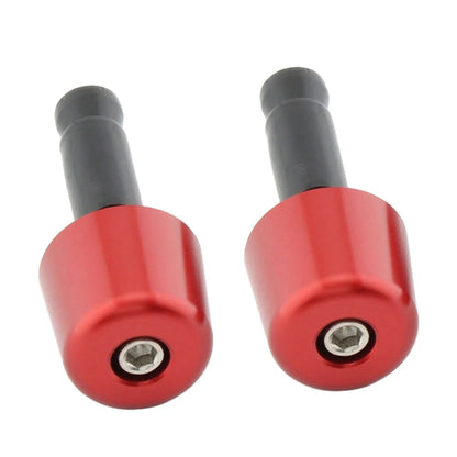 1in Handlebar Hand Grips & End Caps for Universal Motorcycle - Red