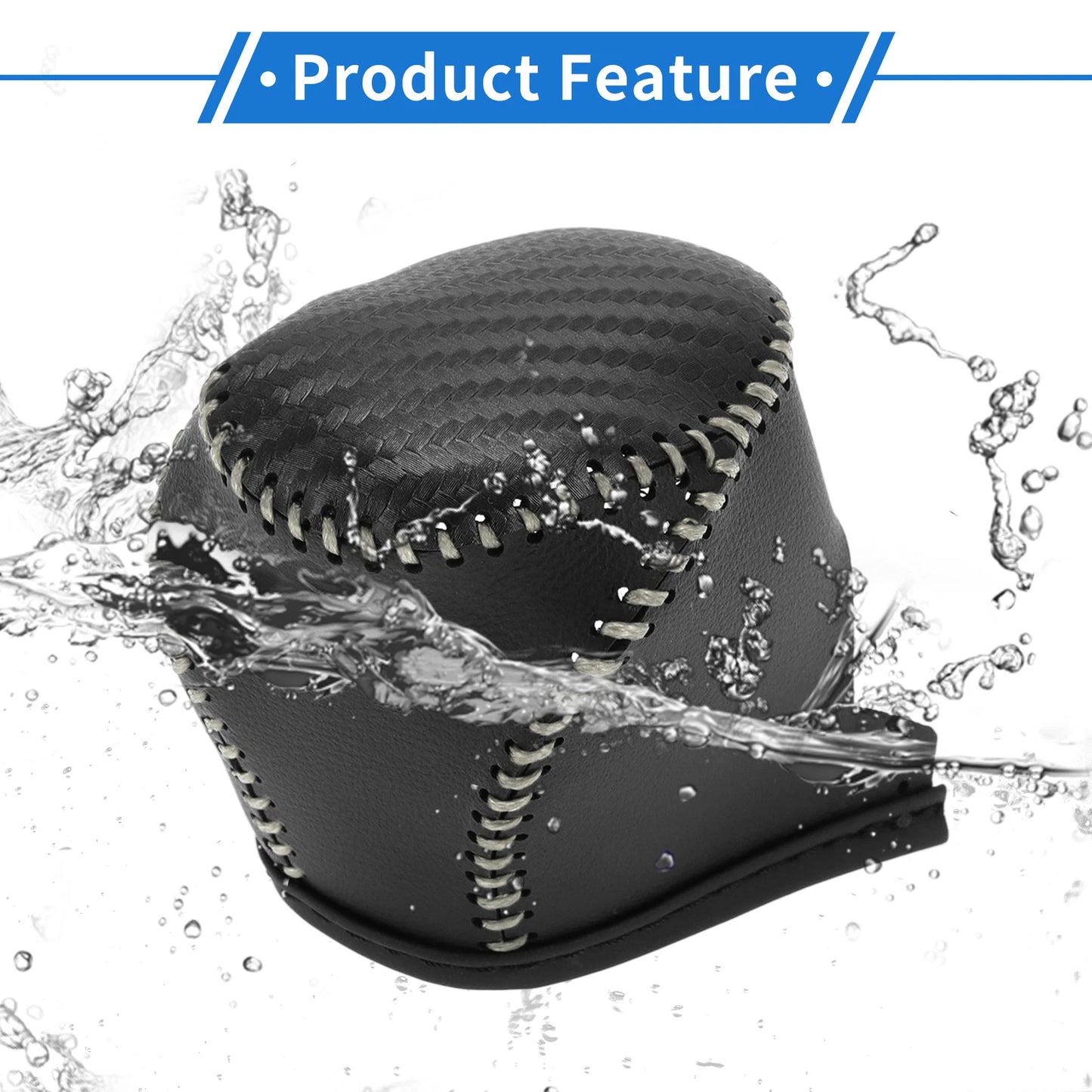 Car Gear Shift Knob Cover for Toyota CH-R 2017-2021 Black Carbon Fiber