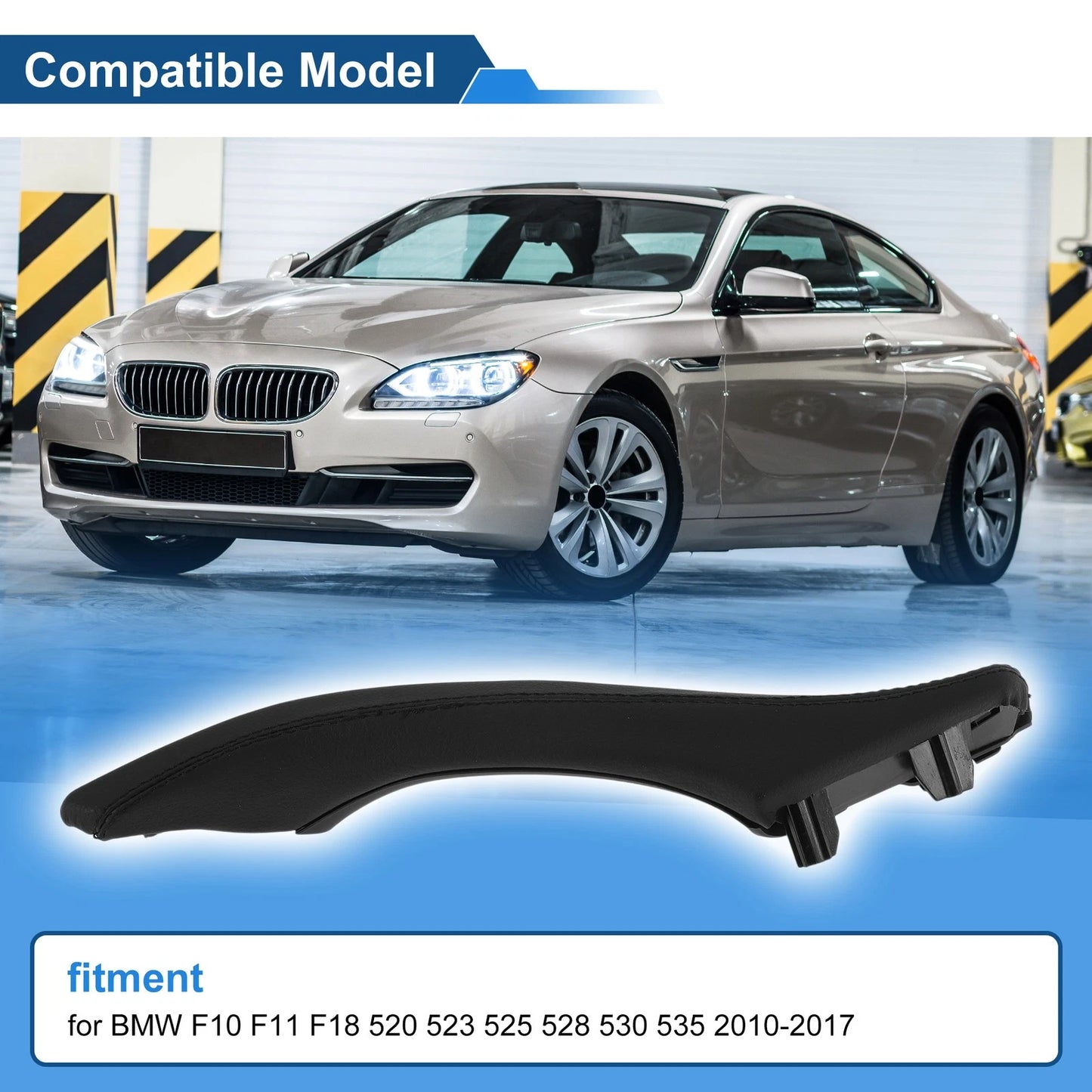 Inner Door Panel Handle for BMW F10 F11 F18 (2010-2017) Black