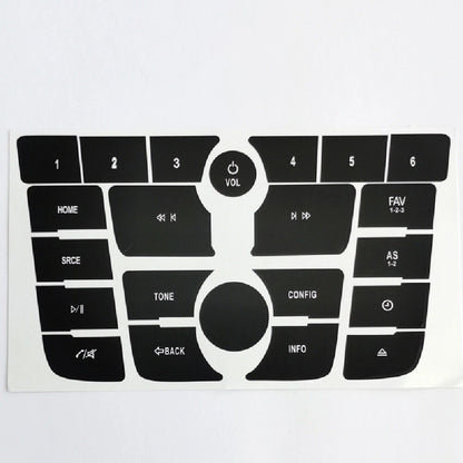 Black Radio Audio Button Decal Sticker for Buick Verano, Encore (2012-2015)