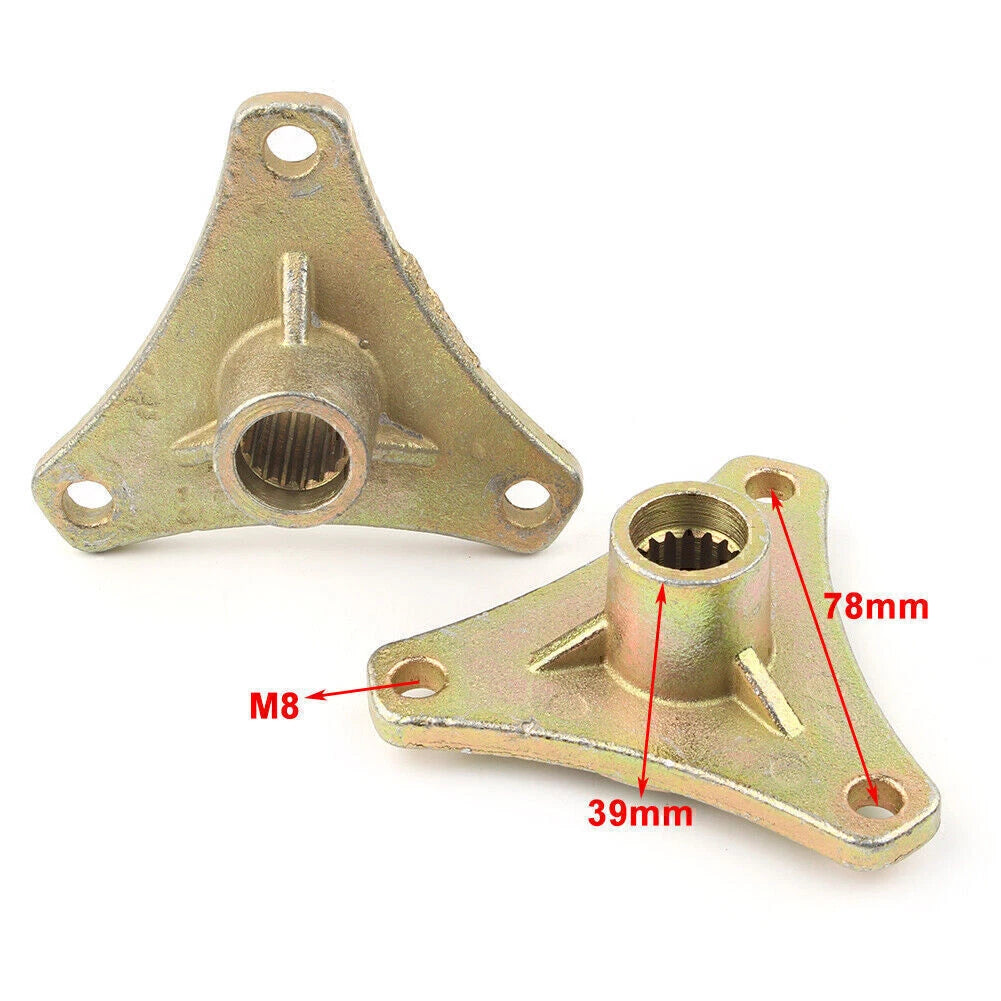Steel 17T 3 Stud Rear Axle Wheel Rim Hub for Go Kart Quad Bike