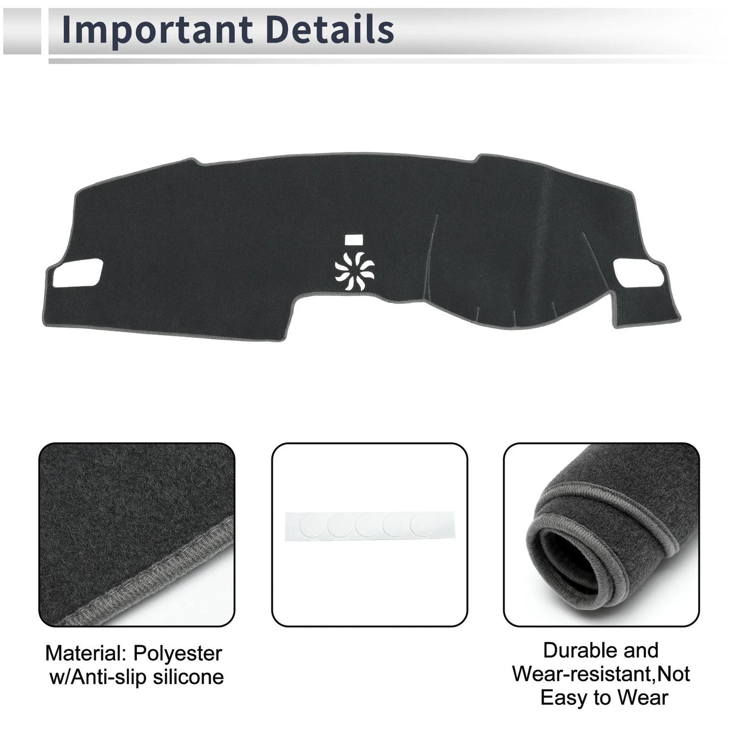 Dashboard Cover Mat for Honda Civic FL5 (2022-2024) Sun Protector Gray