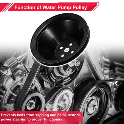 Single-Groove Water Pump Pulley for Chevy SBC Small Block