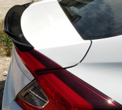 Glossy Black Highkick Duckbill Spoiler for 2016-2021 Honda Civic Sedan 4DR