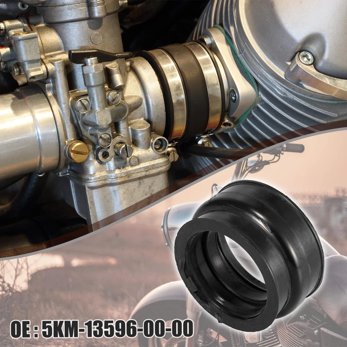 Carburetor Intake Adaptor Connector for Yamaha Rhino