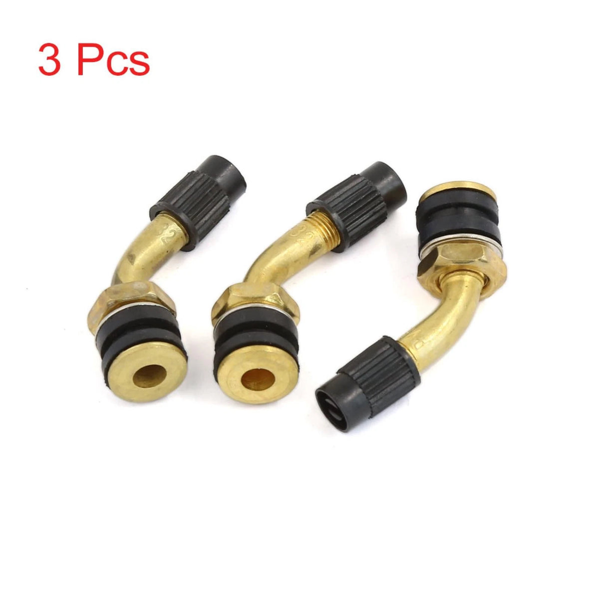 3 x Brass Angled Tubeless Tyre Tire Valve Stem for Moped Scooter Motorcycle