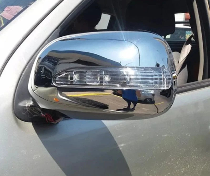 Chrome Rearview Mirror LED Light Cover Trim for Toyota Hilux Vigo (2005-2011)